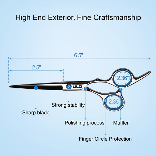 Tijeras De Corte De Pelo ULG Professional Razor Edge De 16,5