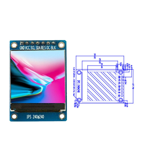 Arduino: Lcd Tft 1.3 240x240 Pix Spi St7789 Rgb Color 3.3v