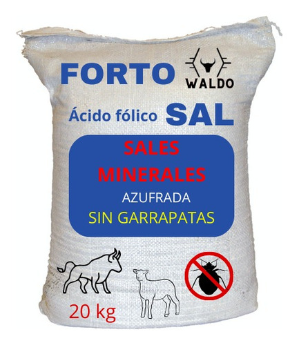 Sal Mineral Vitaminada Azufrada Cero Garrapata Fortosal