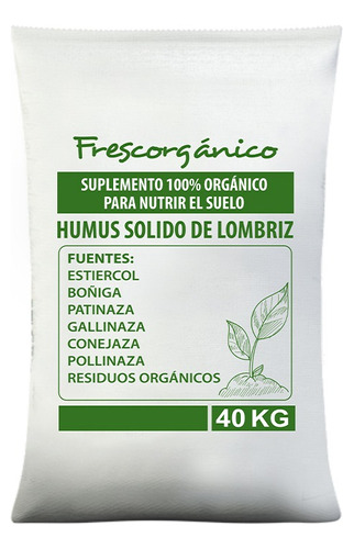 Abono Humus Lombricompuesto Fertilizante Nutriente Organico