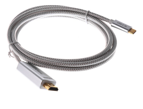 Imagem 2 de 8 de Alumínio Tipo C Para Hdmi 4k Cabo Usb 3.1 (thunderbolt 3) P