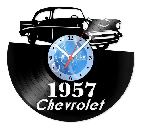 Relógio De Parede Disco Vinil Chevrolet 1957 - Vca-044