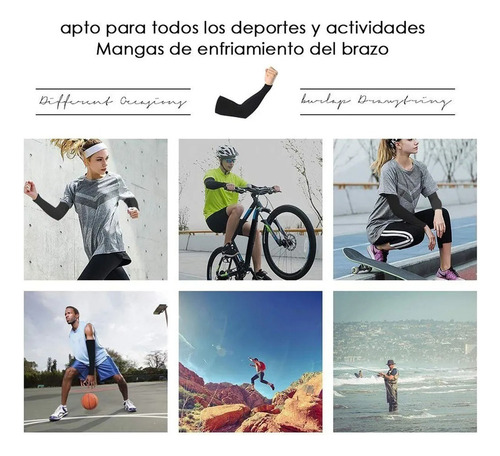 3 Pares De Mangas Para Hombre Y Mujer Con Protección Uv Y Re