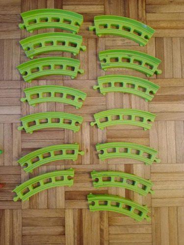 Juego Comple Trencity 84 Piezas Trenes Camiones Pista Puente Varios Rojo (Usado)