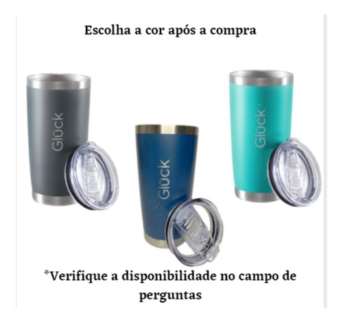 Imagem 3 de 10 de Kit 10 Copos Térmico Para Cerveja C/ Tampa 591ml Lucky Gluck