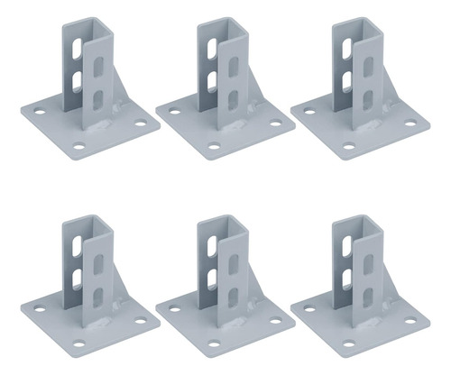 6 Placas De Anclaje De Base De Aluminio De Extrusión 2...