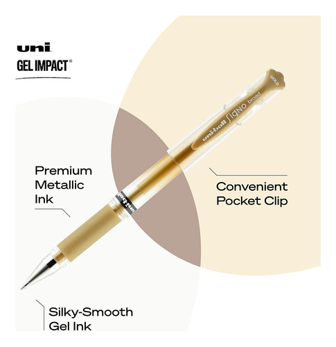Uni-ball Signo 207 Impact Stick - Bolígrafo De Gel, 10 Bolíg