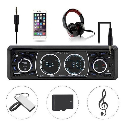Reproductor Pioneer Bluetooth Carro Mp3 Usb Sd Aux + Control