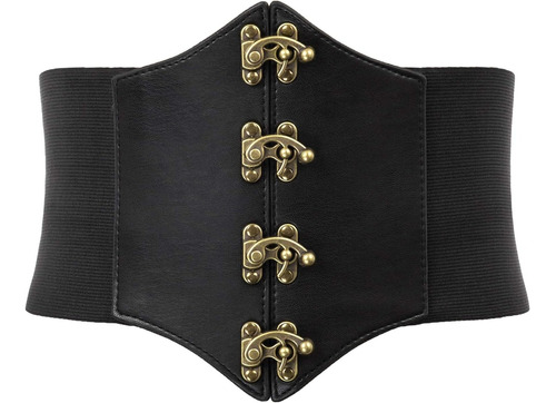 Cinturón De Corsé Fashion Con Detalles Metalizado Para Damas