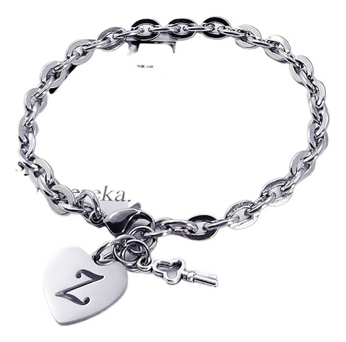 Pulsera Letra Esqueleto Regalo Joyería The Key To The Heart