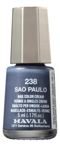 Esmalte de uñas Mavala Mini Color São Paulo N238, color azul petróleo, 5 ml