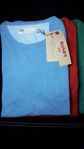 Remera Light Blue Crew Levis