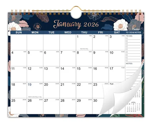 Calendario 2026, Calendario De Pared 2026, Enero De 2026 A D ...