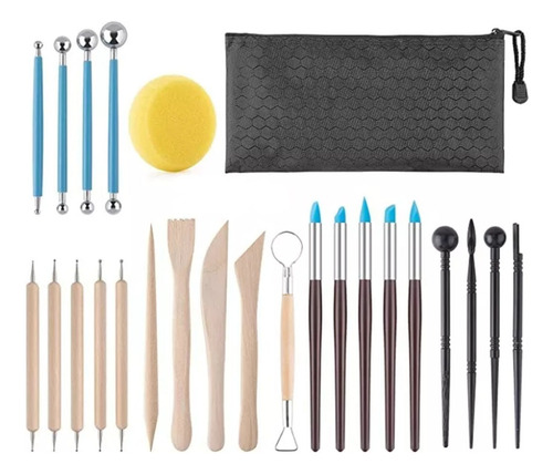 Of Ceramic Clay Sculpture Tools 25 Pieces