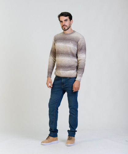 Sweater Degrade Hombre Brooksfield Cuello Redondo Lana 4064b