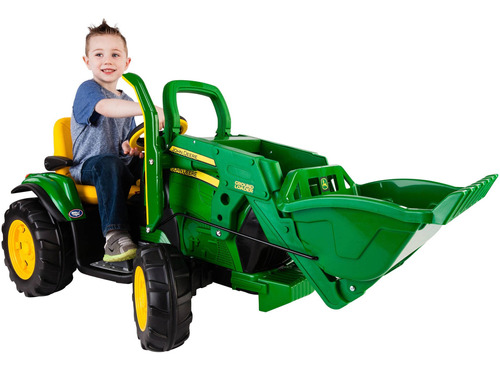 Tractor Montable Eléctrico Para Niños John Deere Peg