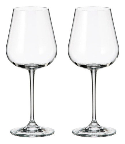 Copa Cristal Bohemia Vino o Agua Ardea 450 Ml Set X 6