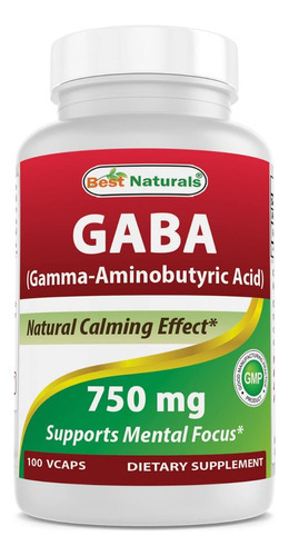 Gaba 750mg 100 Capsulas Acido Gamma Aminobutirico Eg G21 Sabor Nd