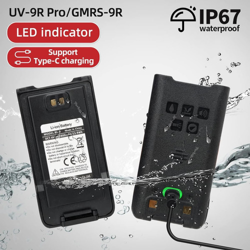 Batería Para Radios Baofeng Uv-9r Pro Plus Y Similar No Icom