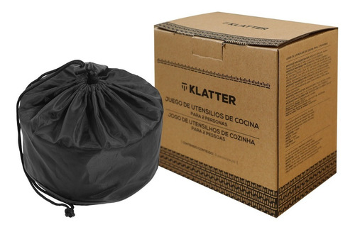 Marmita Aluminio Set Cocina Camping Con Funda 2 Personas