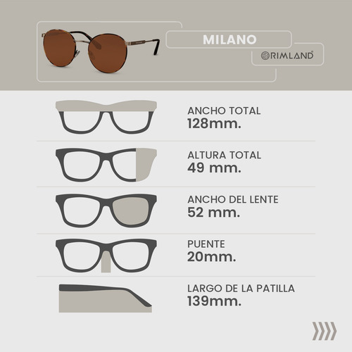 Anteojos Lentes De Sol Italianos Rimland Milano