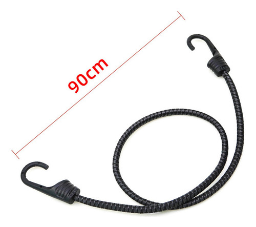 M Bicicleta Bungee Cabo Bungee Cinta Fixa Preto Cinza 90cm