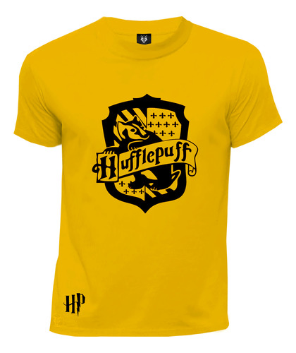 Camiseta Fan Escudo Casa Hufflepuff Harry Potter