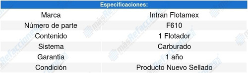 Flotador Tanque Gasolina C10 Cheyenne 5.7l V8 75-79 Intran