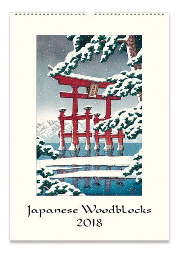 Cavallini Papeles Japoneses Woodblocks 2018 Calendario De Pa