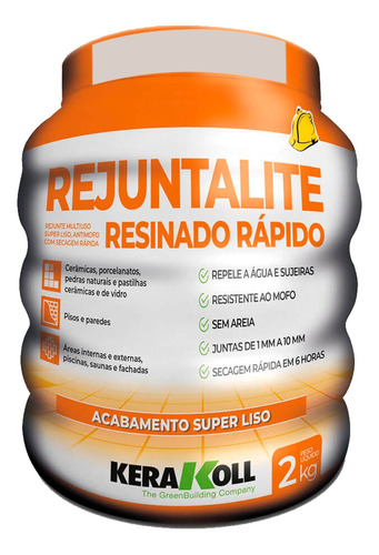 Rejunte Resinado Secagem Rápida Rejuntalite 2kg Kerakoll