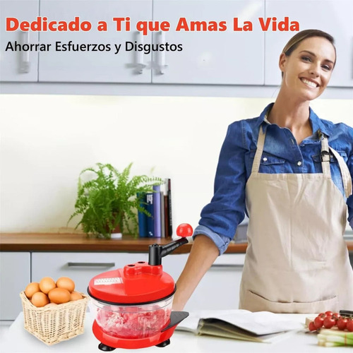 De Processador De Alimentos Manual, Picador Com 5 Lâminas