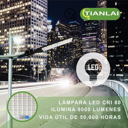 Lampara Alumbrado Publico Led 100w Suburbana Luz Blanca Ip65