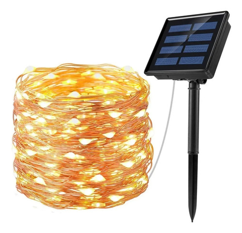 Imagen 3 de 10 de Guirnalda Solar De 600 Luces Led Cálidas Y Cálidas, 60 Metro