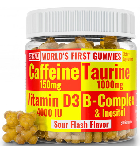 Shizam Taurina 1000mg Cafeina 150mg Gomitas Energeticas W D-