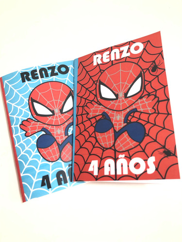 Libritos Para Colorear Personalizados X 20 Baby Spiderman