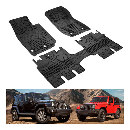 Master Alfombrilla Para Jeep Wrangler Jk 2 -2018 4 Puerta No