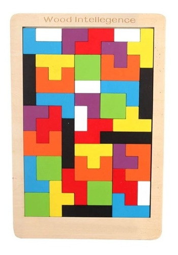 Puzle Tetris, 100% madera, 40 piezas, Top Gift Challenge