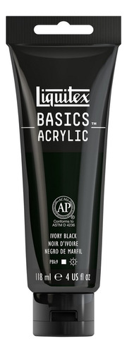 Acrilica Liquitex Basics 118ml Ivory Black 038 (antigo 244)