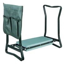 Comprar Asiento De Jardín Con Bolsa De Herramientas Plegable De Acer