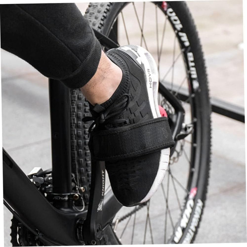 1 Correos De Pedal De Bicicleta, Correas De Los Pies Negros