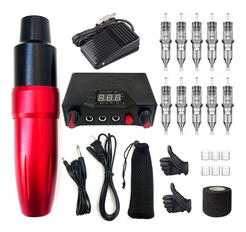 Kit Completo De Máquinas De Tatuaje Mini Power Tattoo Equipm