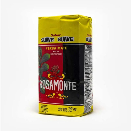 Erva Mate Rosamonte Yerba Padrão Argentino Suave 500g