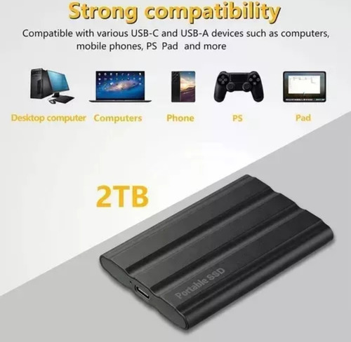 Ssd 2tb - Disco Duro Ssd De Alta Velocidad Negro (Usado)