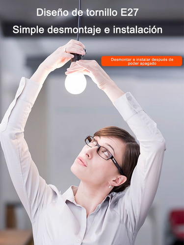3w Lampara Focos Led Ahorrador 300lm Luz Cálida E27 / 6pcs Blanco Cálido