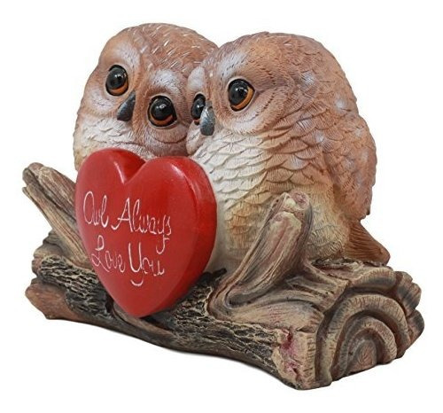 Atlantic Collectibles Romántico Owl Couple Love Birds  figu