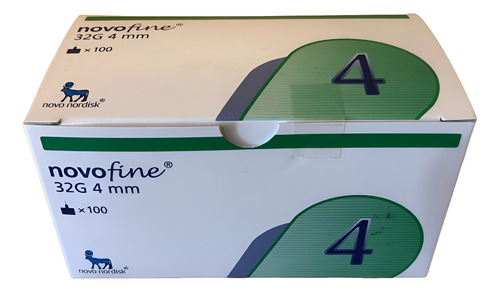 Novofine Agujas 32g X 4mm Caja 100 Unidades Blanco