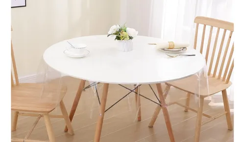 Protector De Mantel Transparente Plástico 160cm 10 Pcs