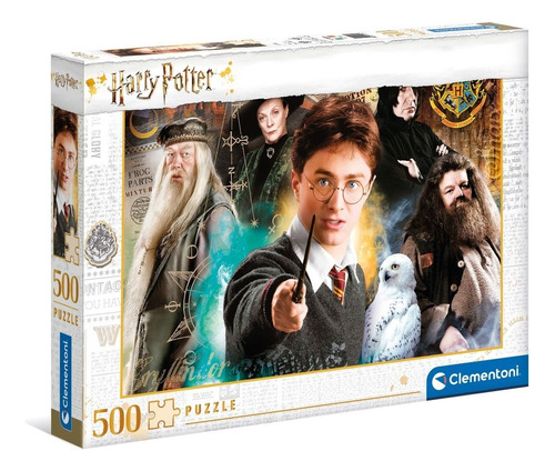 Rompecabezas Harry Potter Hogwarts 500 Pz Clementoni Italia Dumbledore Hedwig Hagrid