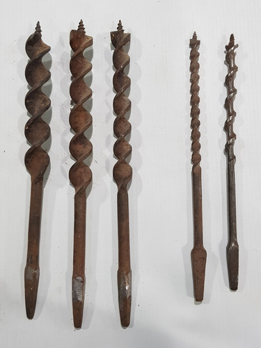 Imagen 9 de 10 de Antigua Caja Mechas Carpintería Taladro Manual Mec Mag 58985