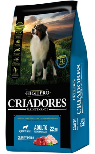 Alimento Maintenance Criadores High Pro X 22 Kg E Gratis